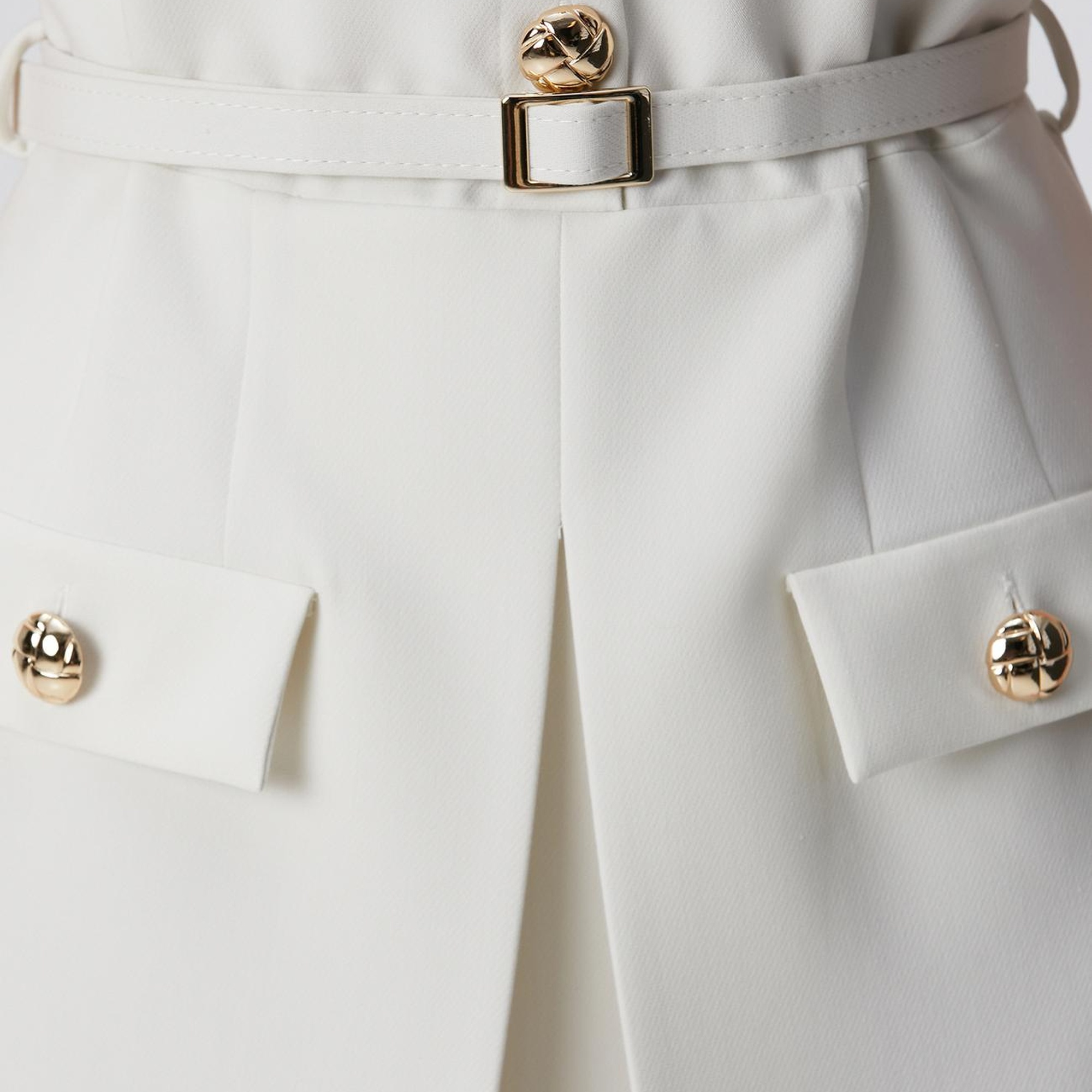 Network Kadın Kırık Beyaz Kemerli Mini Elbise