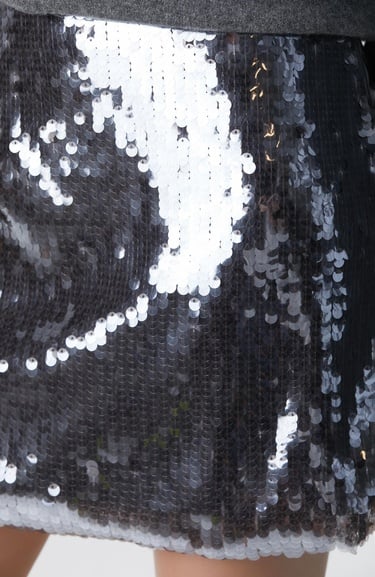  Network Kadın Antrasit Payetli Mini Etek