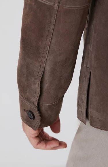  Network Erkek Kahverengi Nubuk Deri Ceket