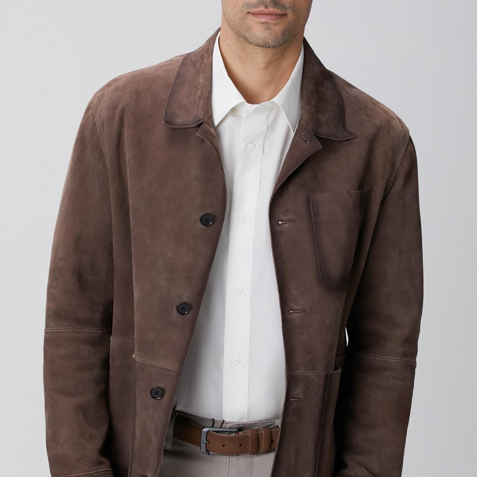 Network Erkek Kahverengi Nubuk Deri Ceket