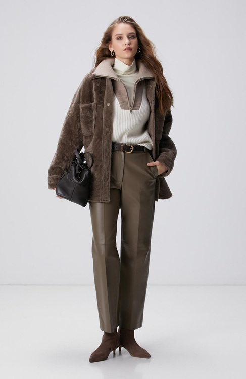  Network Kadın Vizon Deri Pantolon