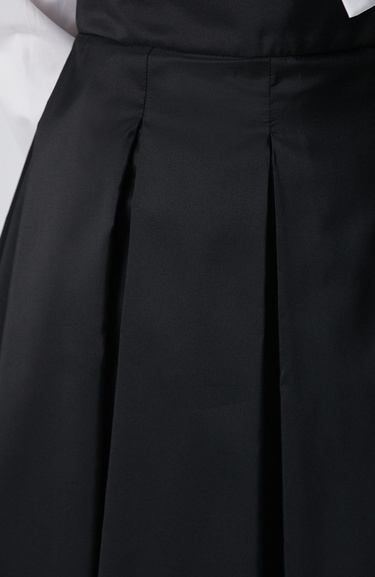  Network Kadın Siyah Midi Pileli Saten Etek