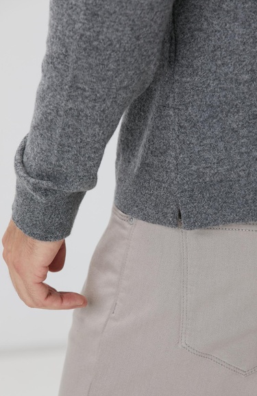  Network Erkek Gri Melanj Yün Karışımlı Triko Hırka