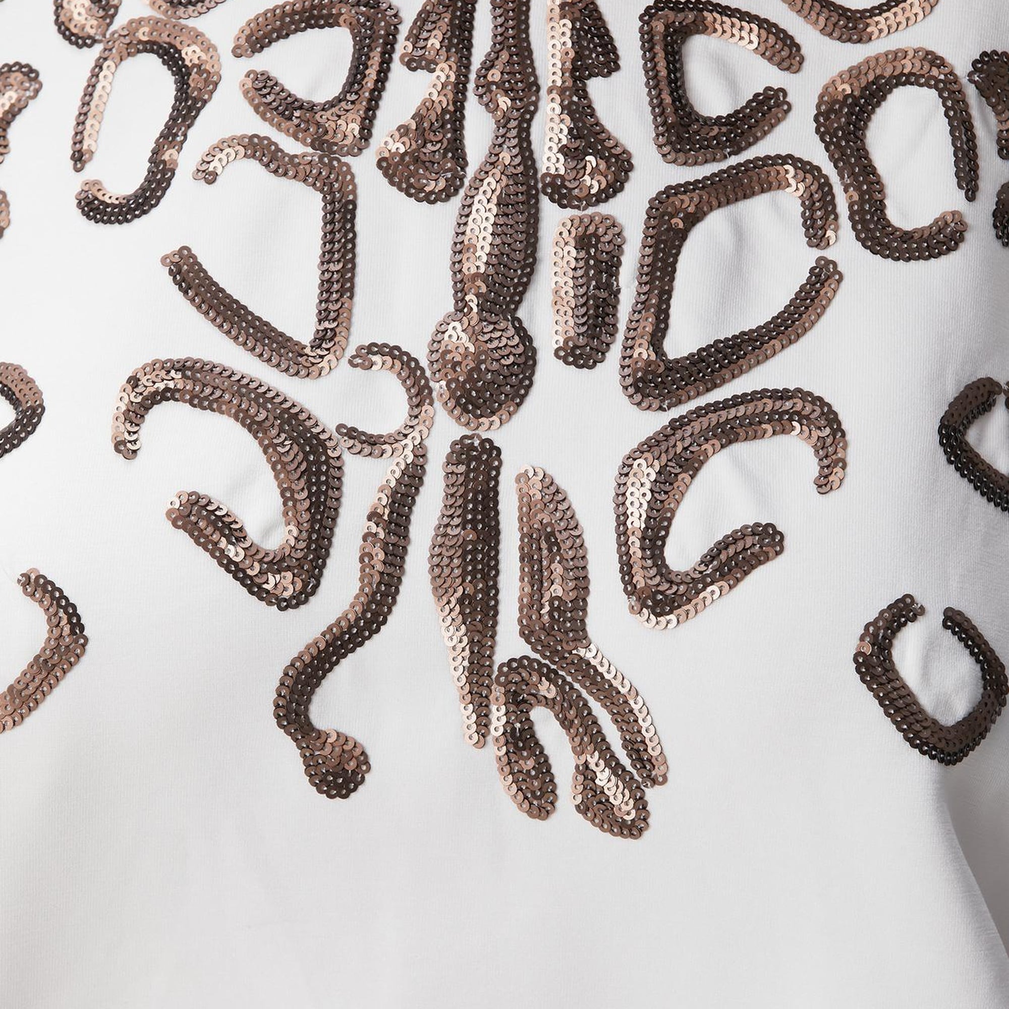 Network Kadın Kırık Beyaz Payetli T-shirt