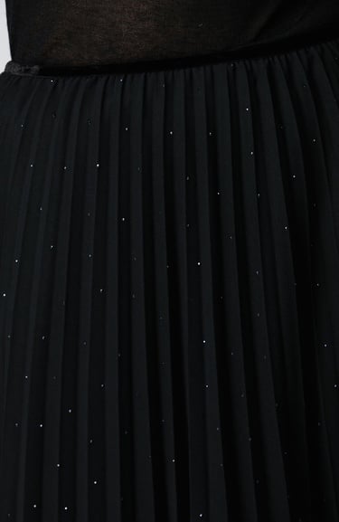  Network Kadın Siyah Payetli Tül Midi Etek