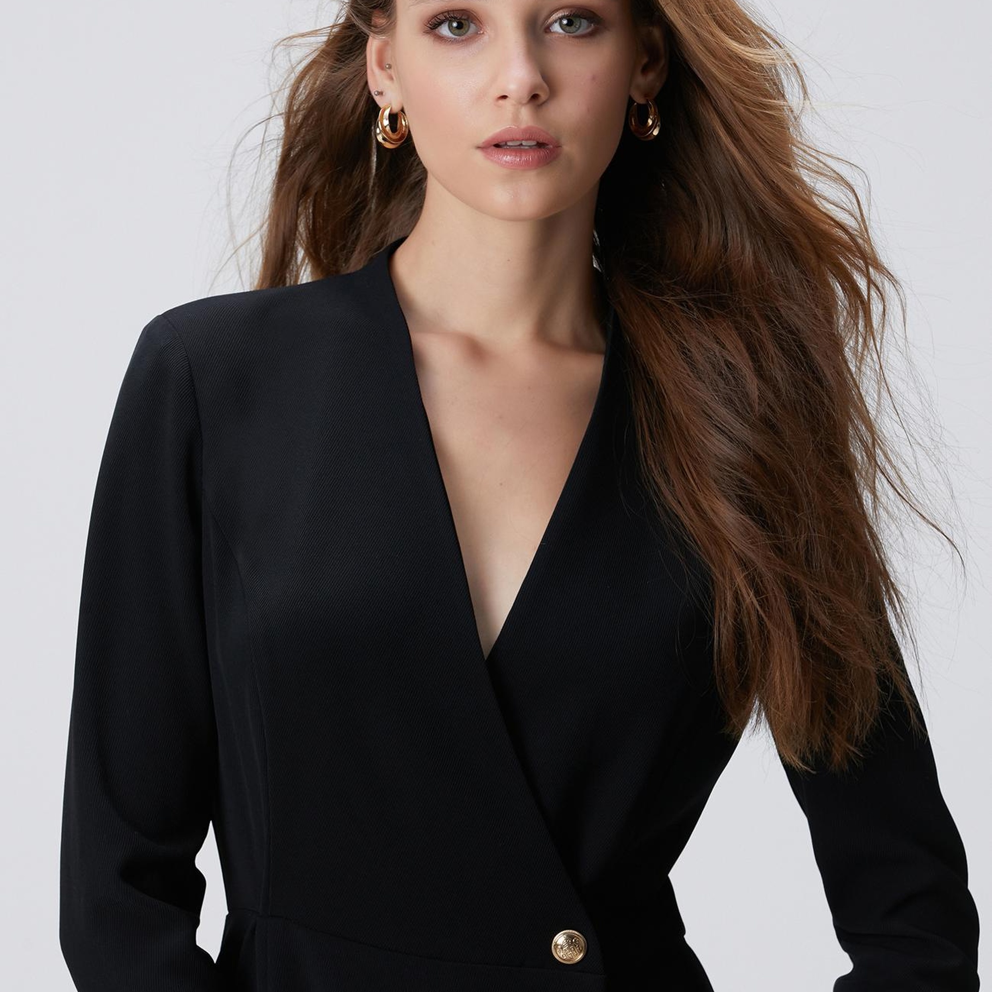 Network Kadın Siyah Aksesuarlı Mini Elbise