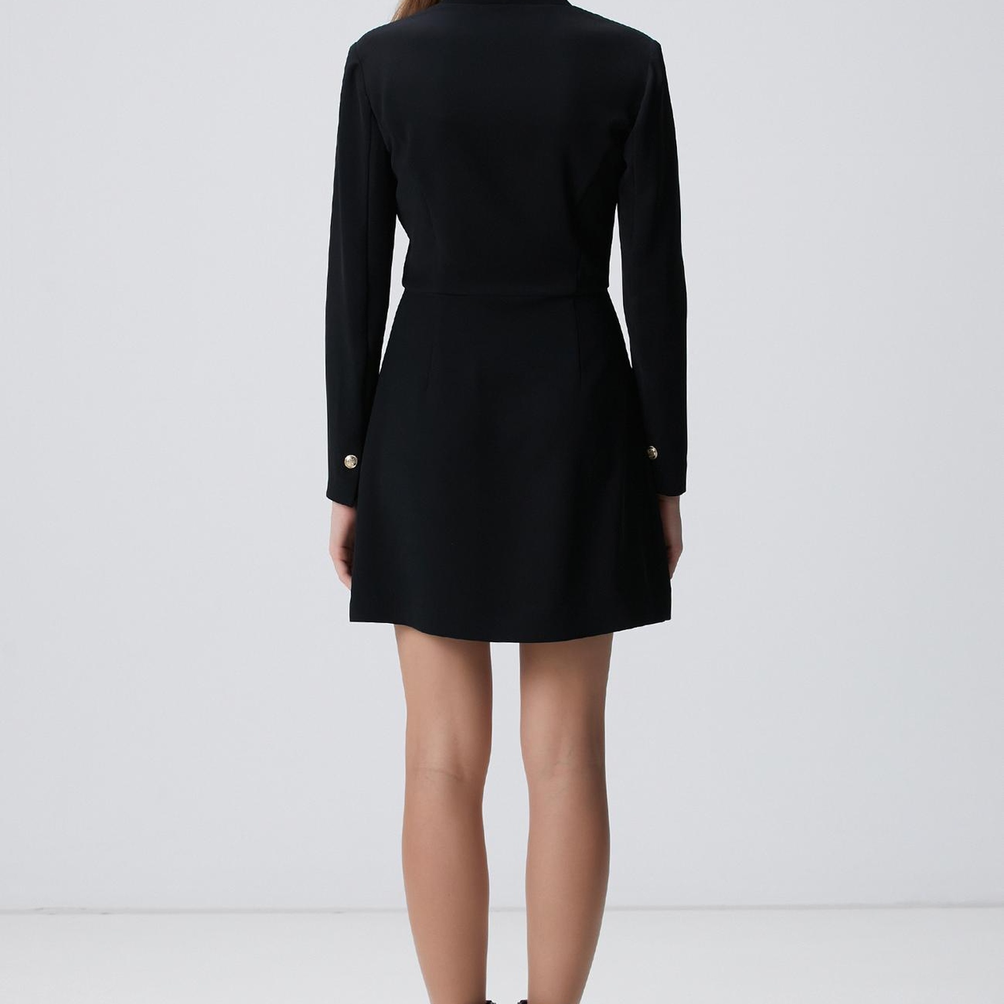 Network Kadın Siyah Aksesuarlı Mini Elbise