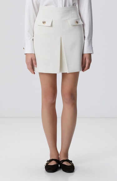  Network Kadın Kırık Beyaz Evaze Mini Etek