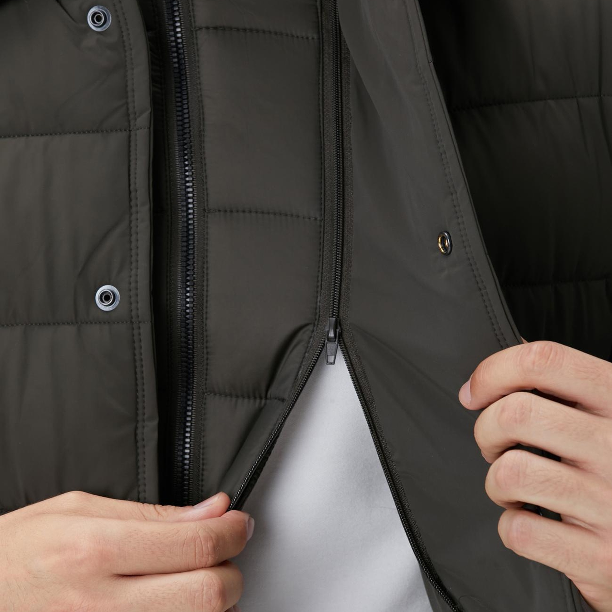 Network Erkek Haki Puffer Coat Ceket