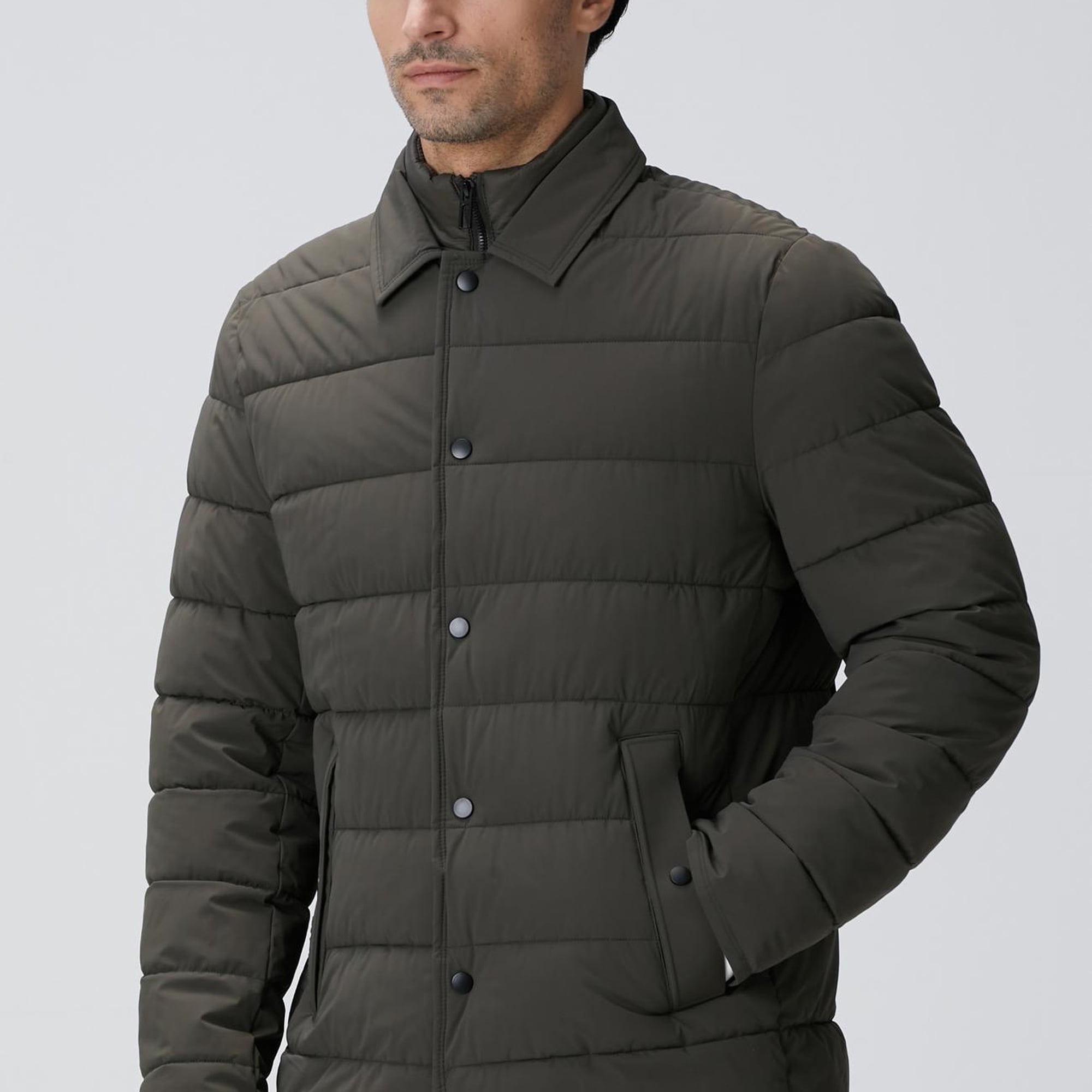 Network Erkek Haki Puffer Coat Ceket