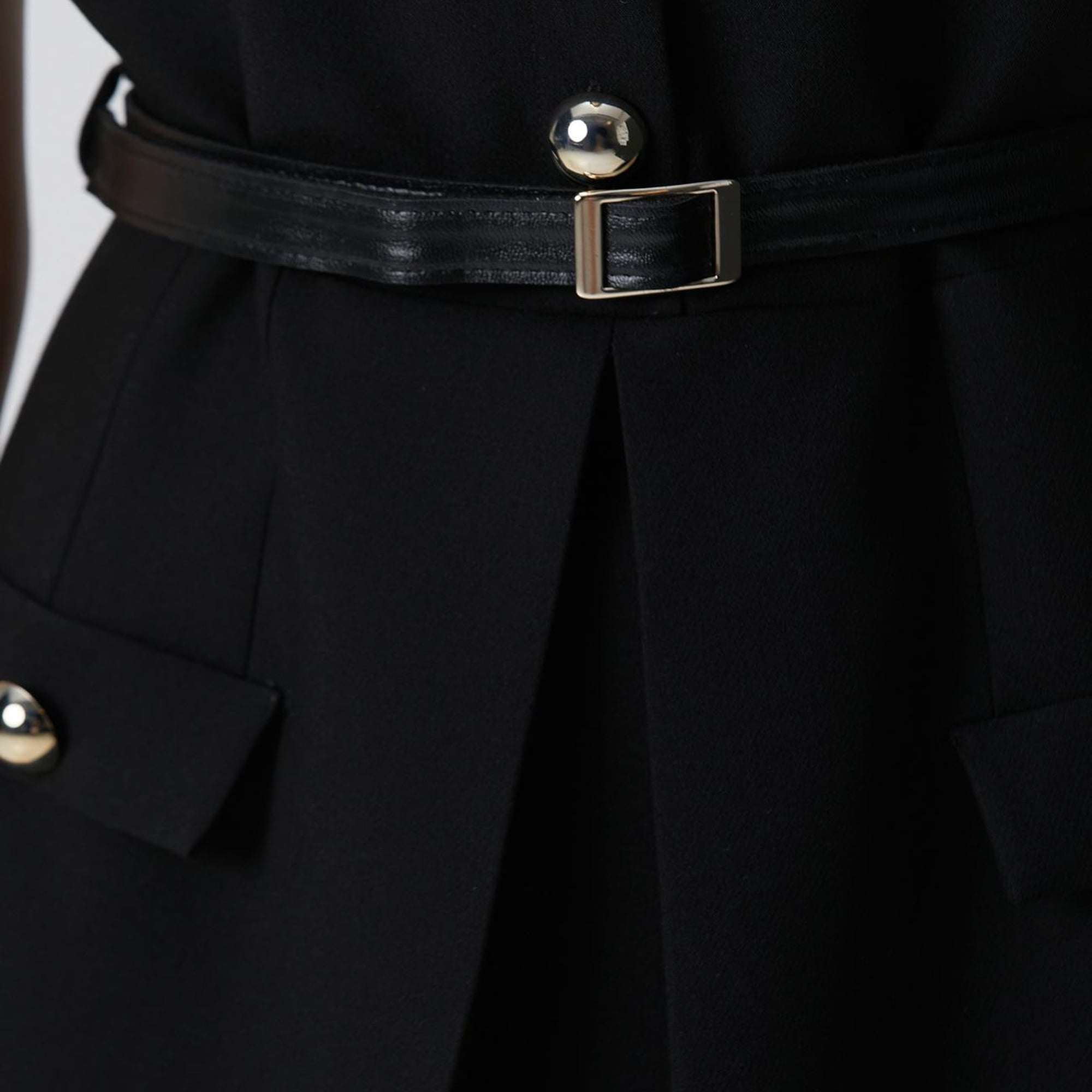 Network Kadın Siyah Kemerli Mini Elbise