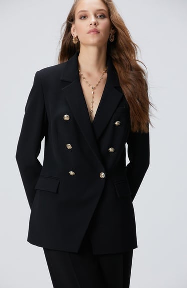  Network Kadın Siyah Blazer Ceket