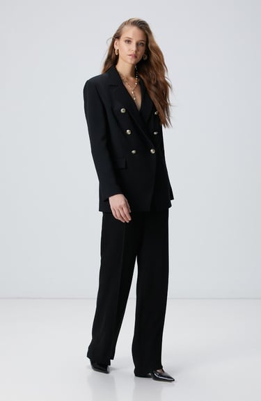  Network Kadın Siyah Blazer Ceket