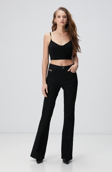  Network Kadın Siyah Aksesuarlı Triko Büstiyer