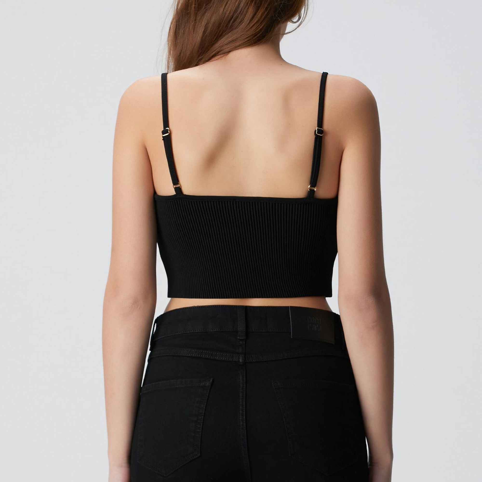 Network Kadın Siyah Aksesuarlı Triko Büstiyer