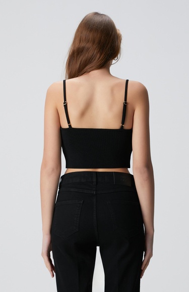  Network Kadın Siyah Aksesuarlı Triko Büstiyer