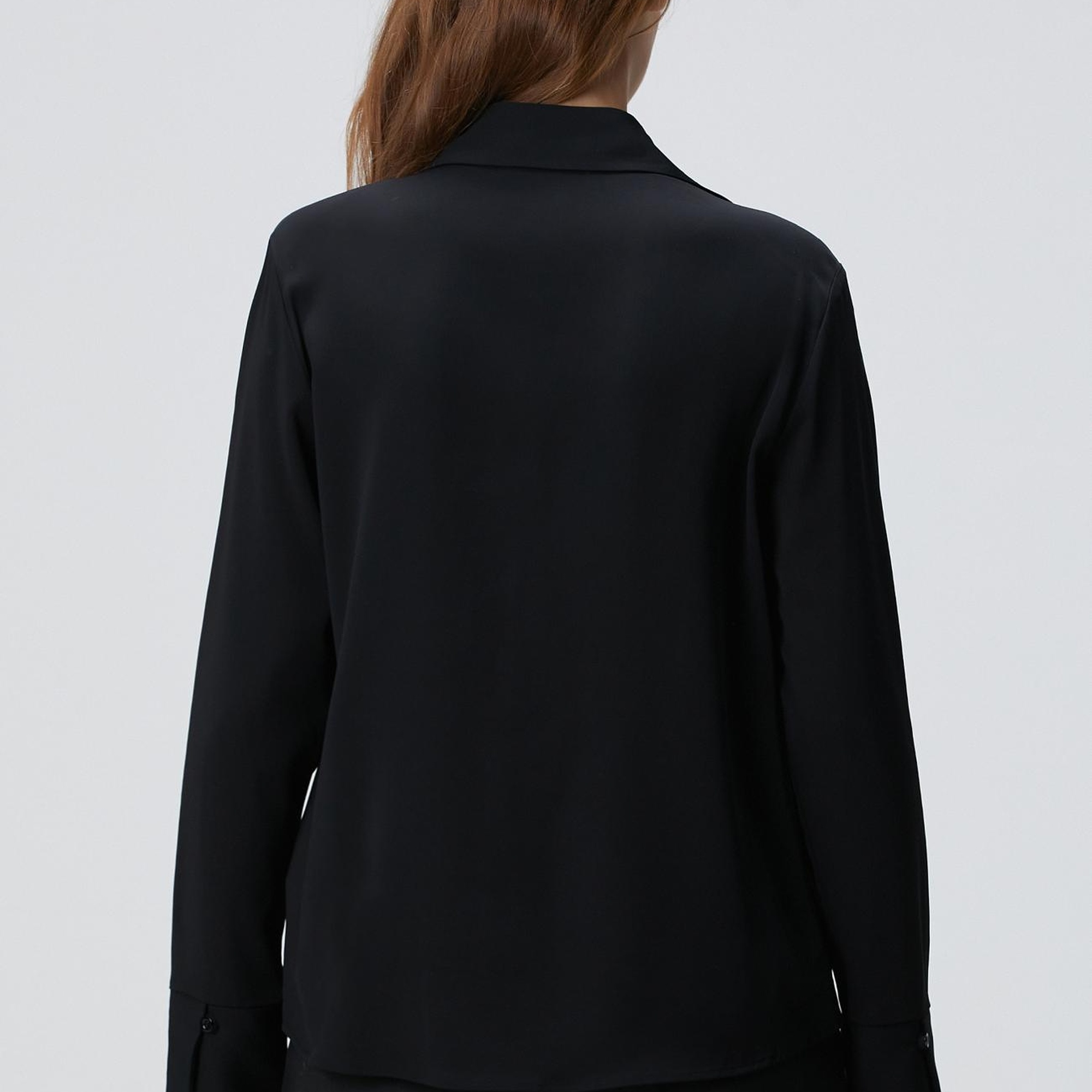 Network Kadın Siyah Vatkalı Gömlek