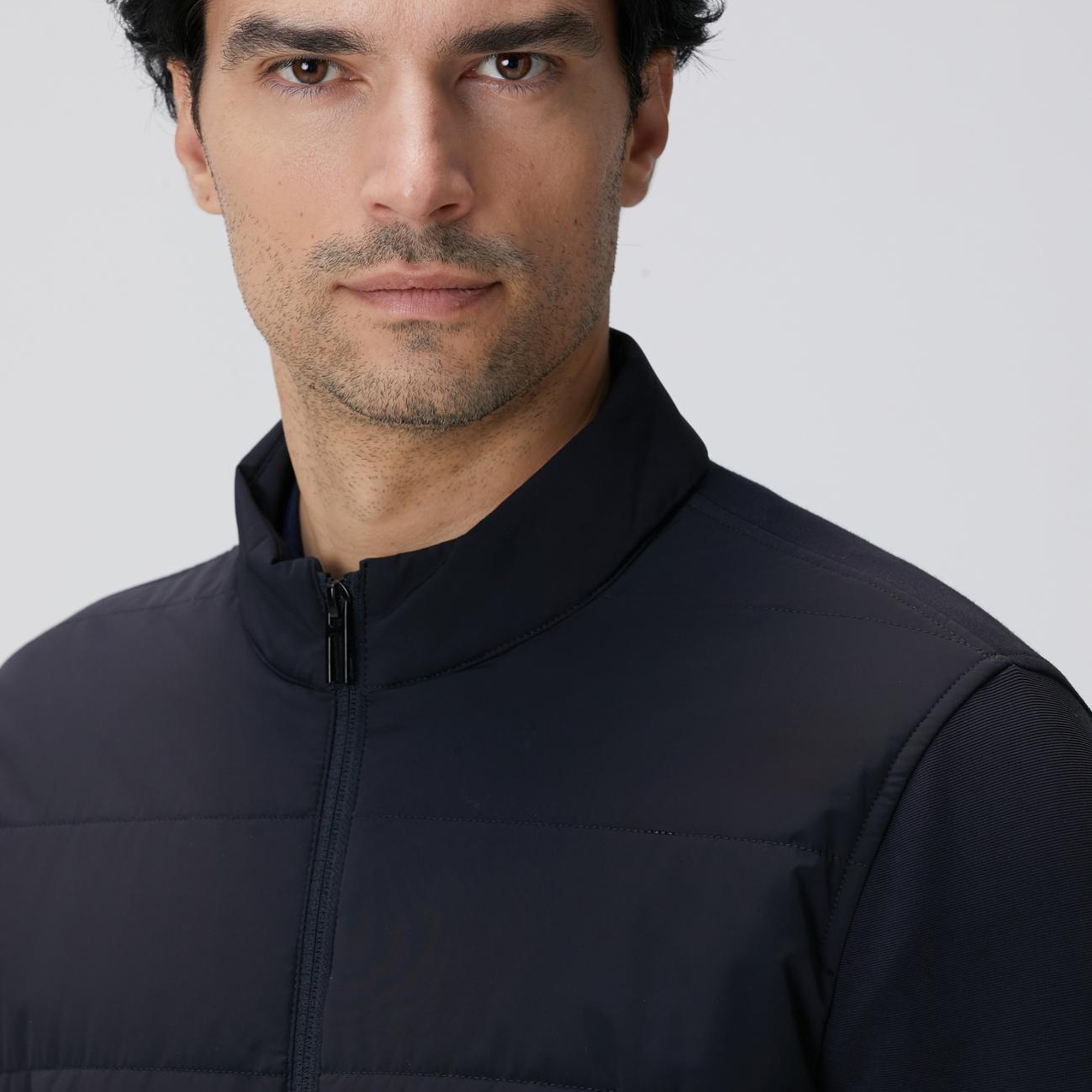 Network Erkek Lacivert Triko Kollu Mont