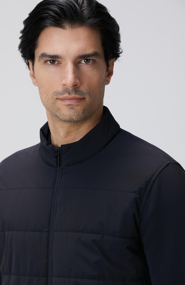  Network Erkek Lacivert Triko Kollu Mont