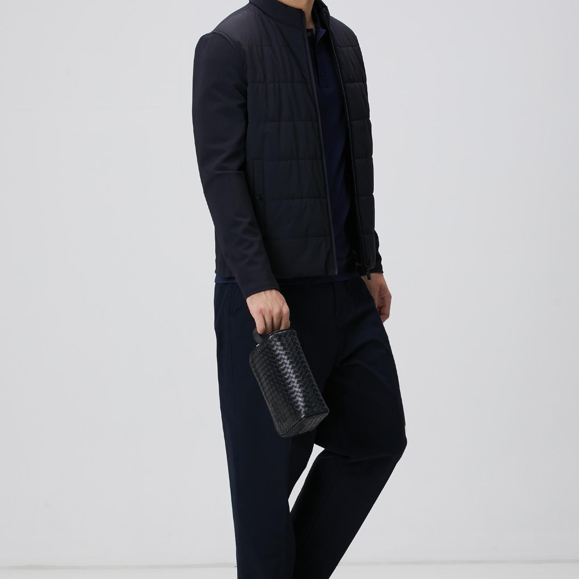 Network Erkek Lacivert Triko Kollu Mont