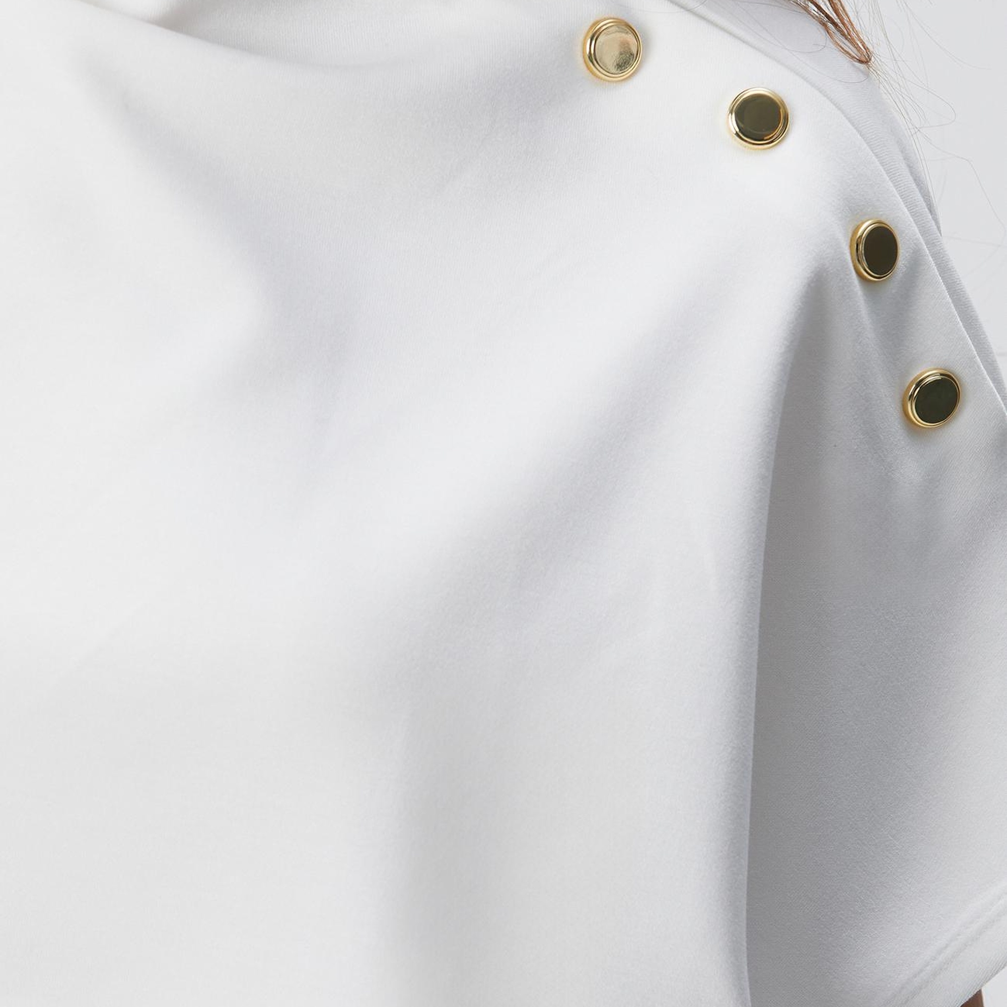 Network Kadın Kırık Beyaz Çıtçıt Detaylı T-shirt