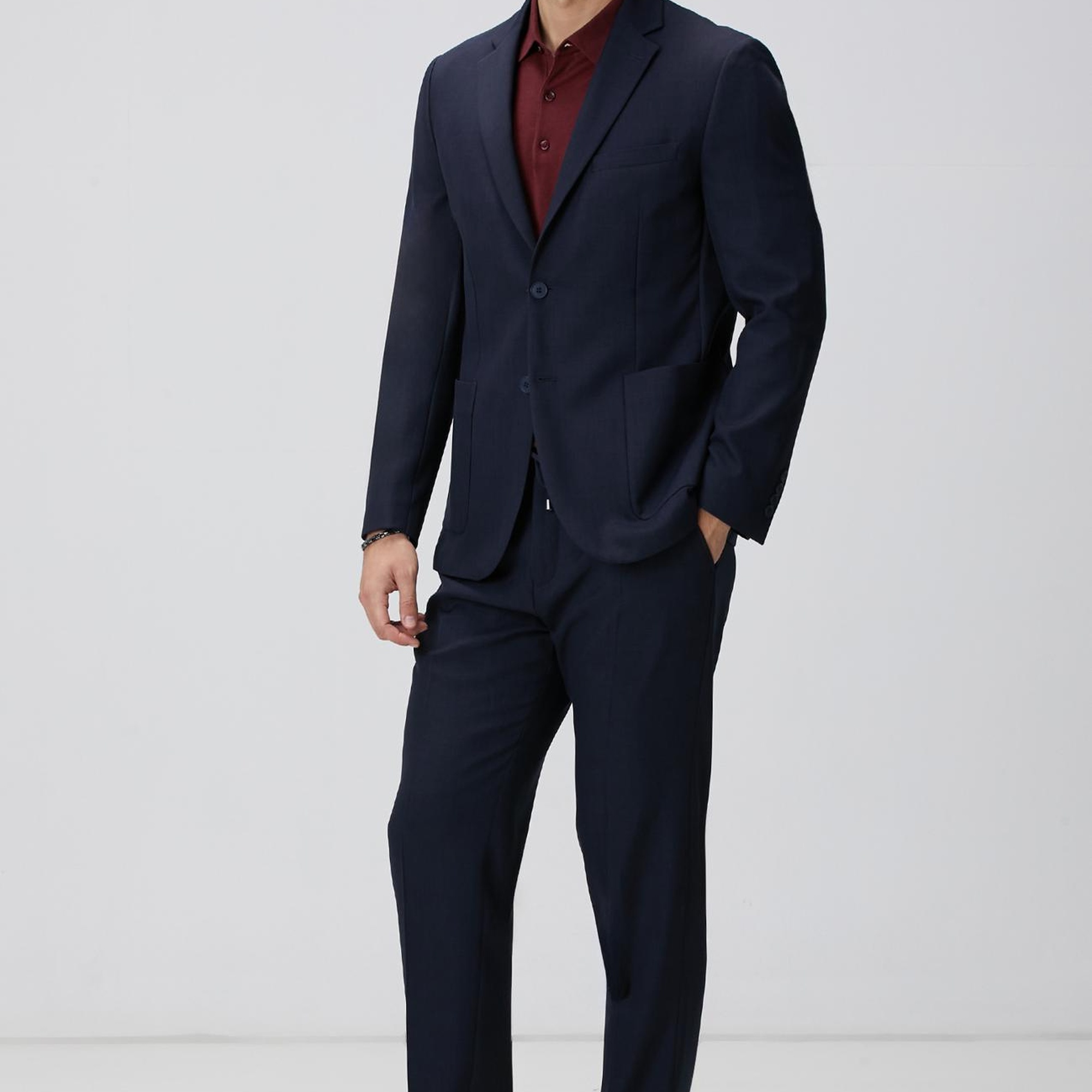 Network Erkek Bordo Basic Triko Kazak