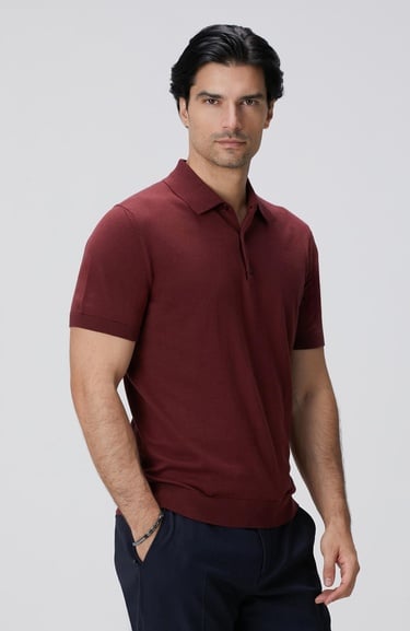  Network Erkek Bordo Basic Triko Kazak