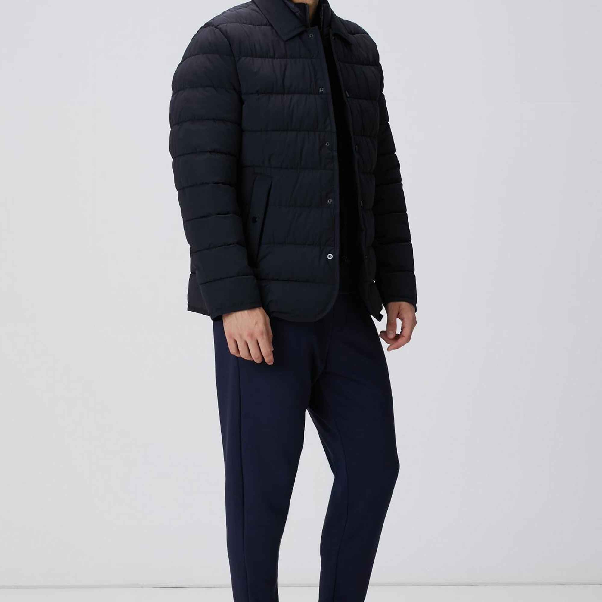 Network Erkek Lacivert Puffer Coat Ceket