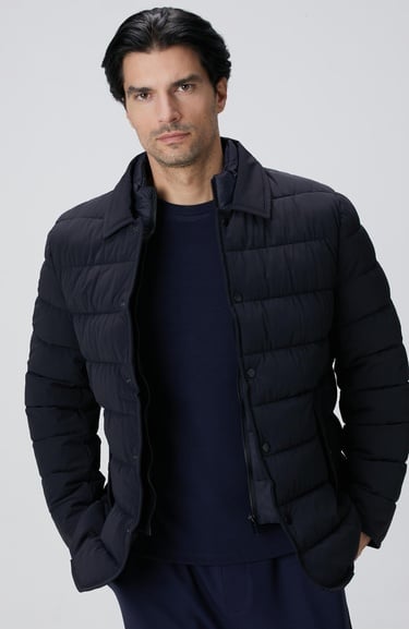  Network Erkek Lacivert Puffer Coat Ceket