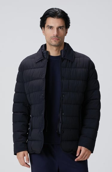  Network Erkek Lacivert Puffer Coat Ceket