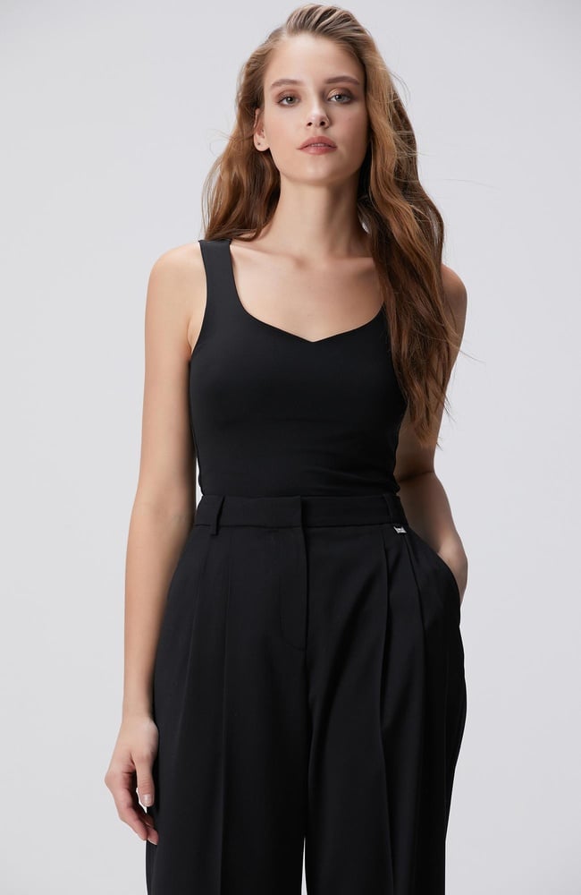  Network Kadın Siyah Örme Atlet