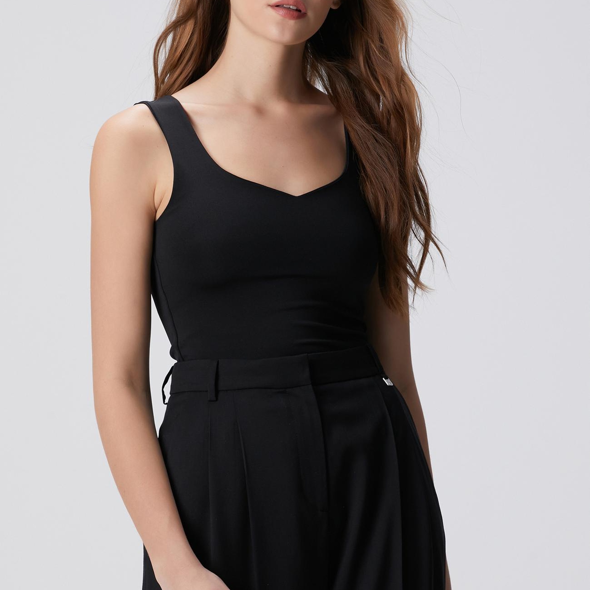 Network Kadın Siyah Örme Atlet