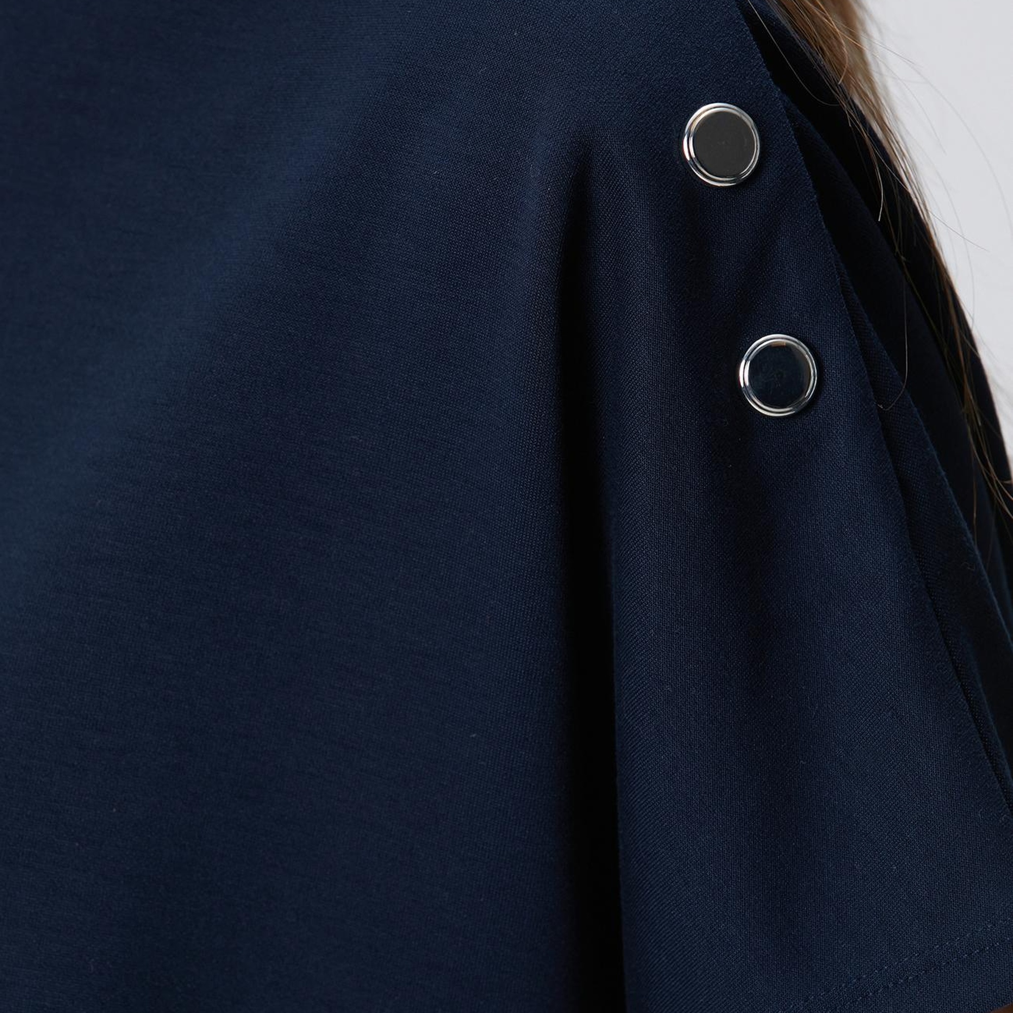 Network Kadın Lacivert Çıtçıt Detaylı T-shirt