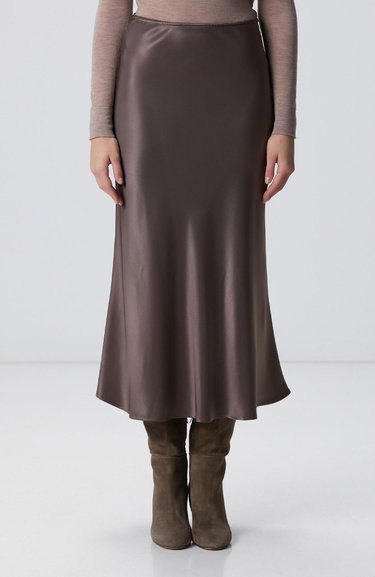  Network Kadın Vizon Midi Saten Etek