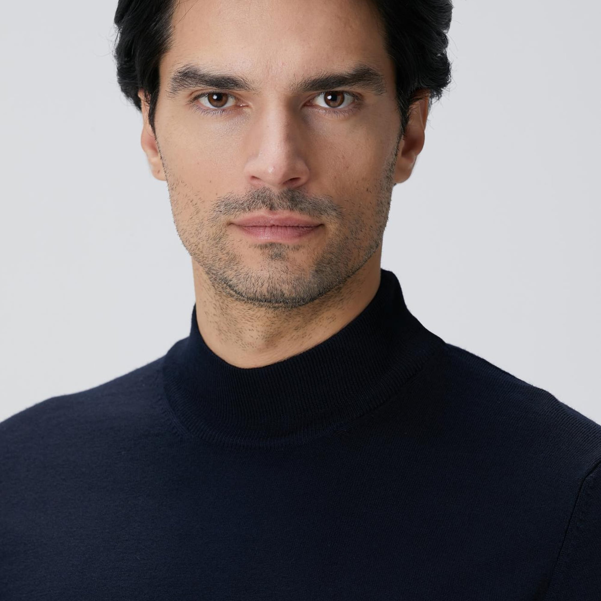 Network Erkek Lacivert Yün Karışımlı Kazak