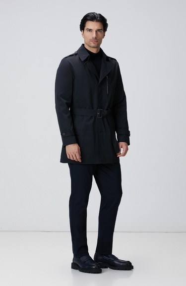  Network Erkek Lacivert Yün Karışımlı Kazak