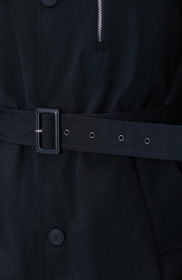  Network Erkek Lacivert Kuşaklı Pardösü