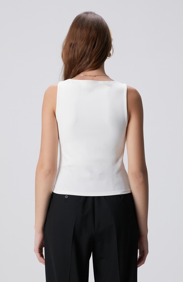  Network Kadın Kırık Beyaz Örme Atlet