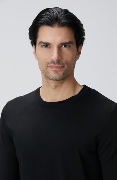  Network Erkek Siyah Yün Karışımlı Triko Kazak