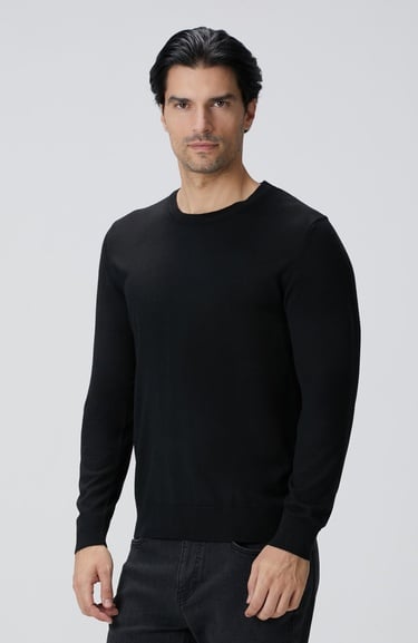  Network Erkek Siyah Yün Karışımlı Triko Kazak