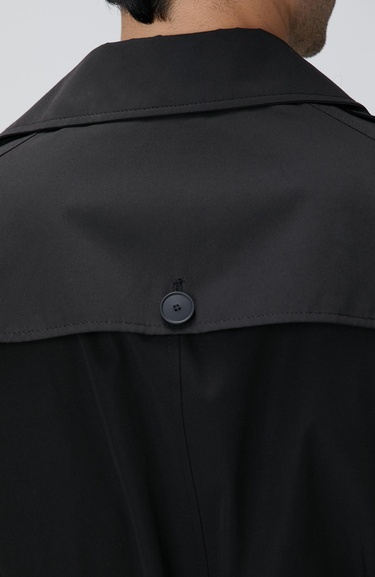  Network Erkek Siyah Kuşaklı Pardösü