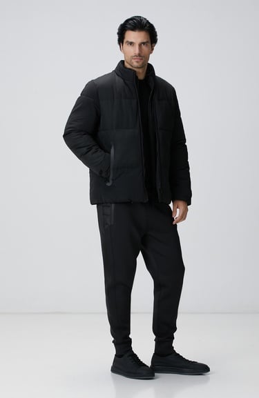  Network Erkek N-Tech Siyah Scuba Detaylı Triko Mont