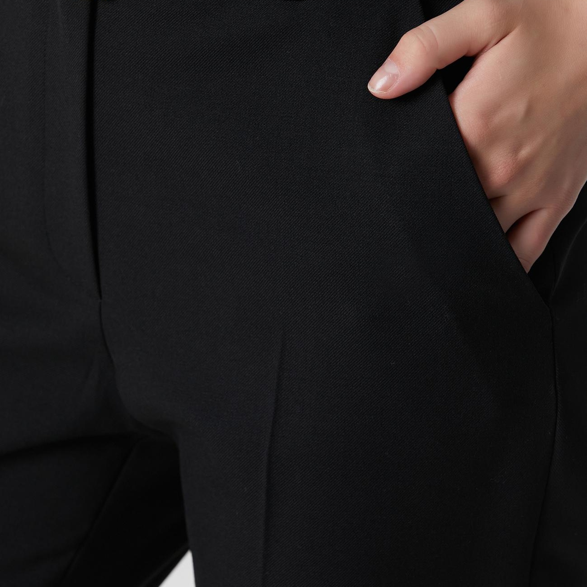 Network Kadın Siyah Yün Karışımlı Pantolon