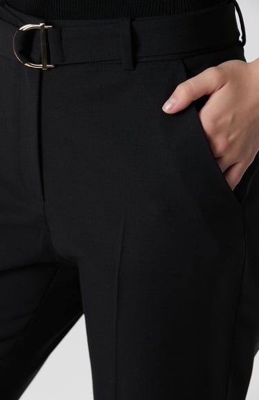  Network Kadın Siyah Yün Karışımlı Pantolon