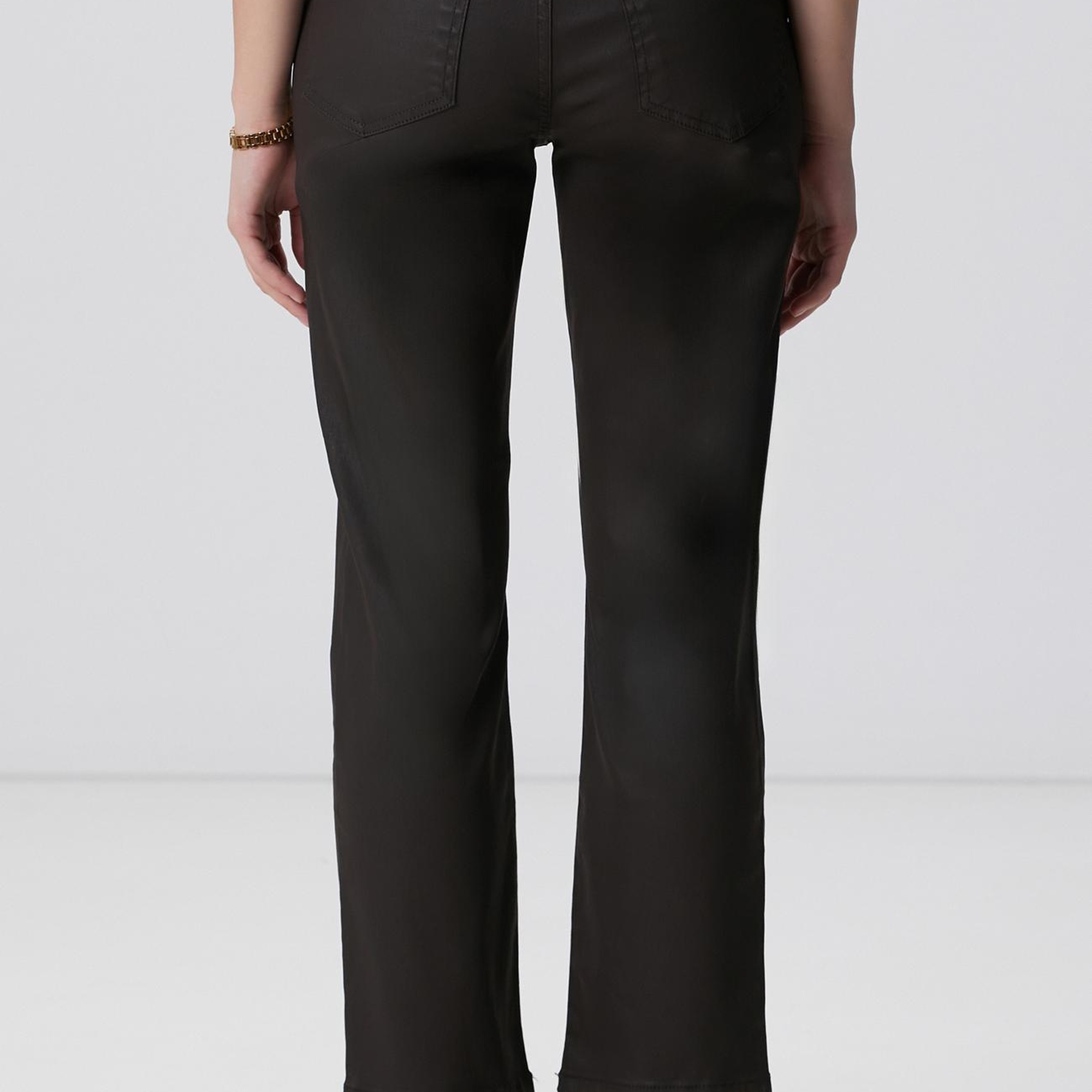 Network Kadın Koyu Kahverengi Denim Pantolon