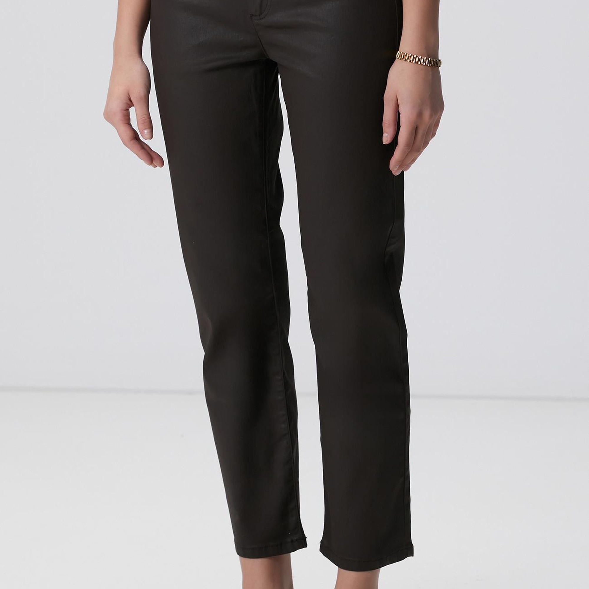 Network Kadın Koyu Kahverengi Denim Pantolon