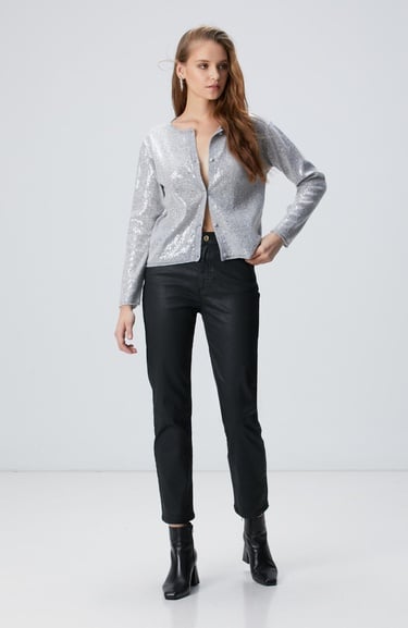  Network Kadın Siyah Denim Pantolon