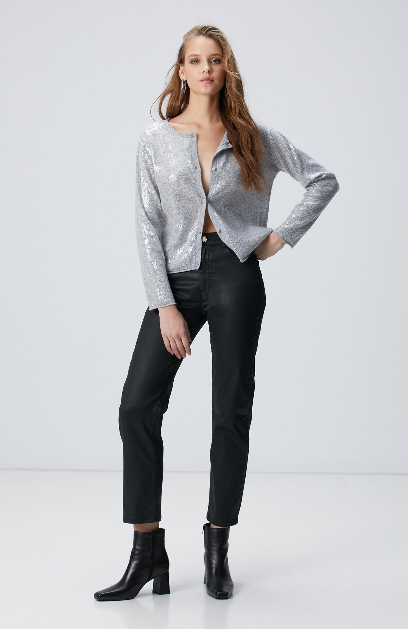  Network Kadın Siyah Denim Pantolon