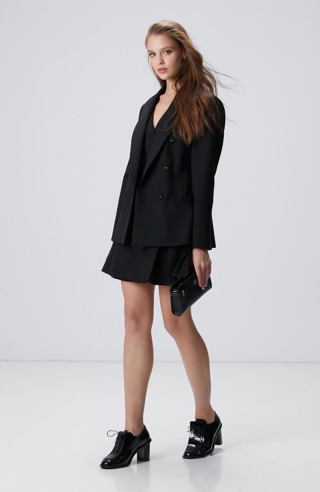  Network Kadın Siyah Yün Karışımlı Etek