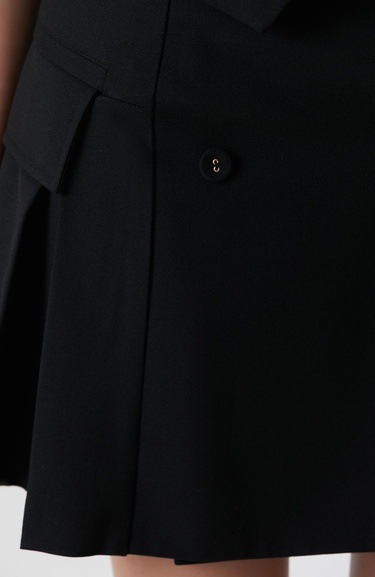  Network Kadın Siyah Yün Karışımlı Etek